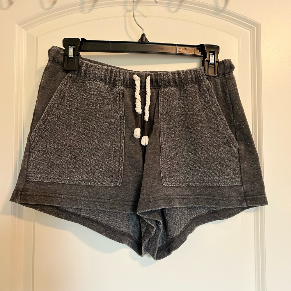 Ocean Drive Charcoal cotton lounge shorts